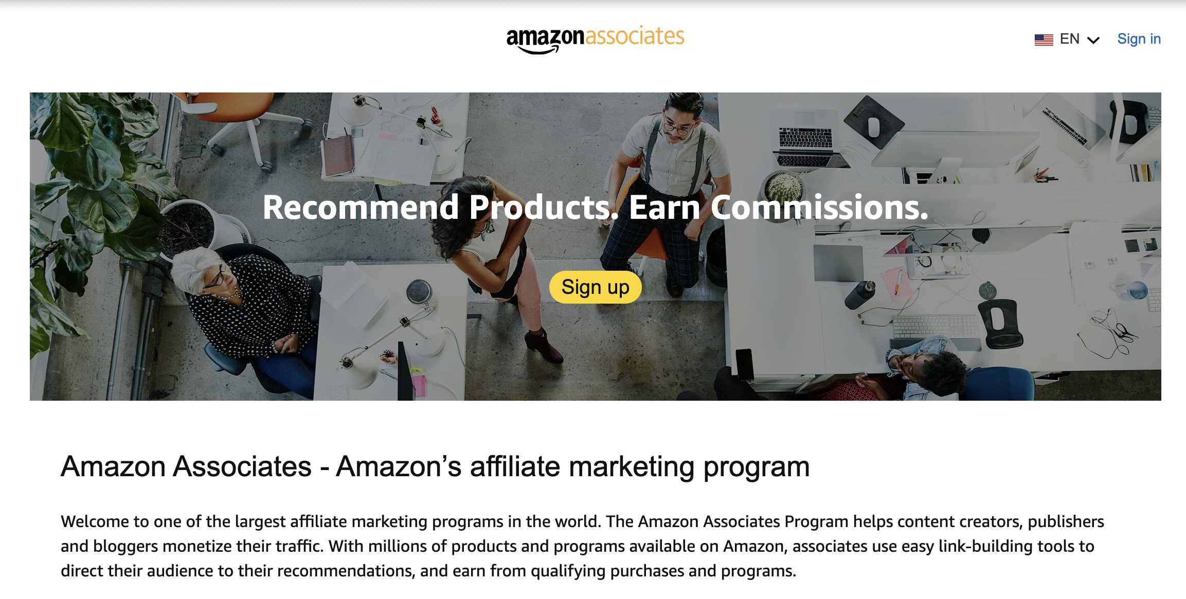 amazon affiliate program